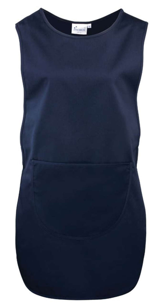 WOMEN'S LONG LENGTH POCKET TABARD - Navy - Main