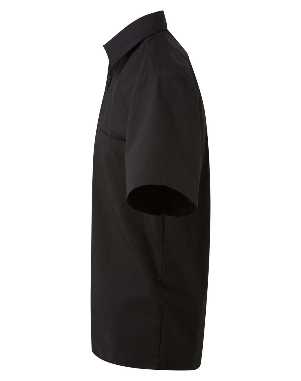 MEN'S SHORT SLEEVE POPLIN SHIRT - Black - Additional