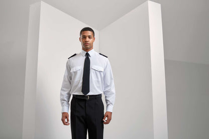 MEN’S LONG SLEEVE PILOT SHIRT - White - Additional