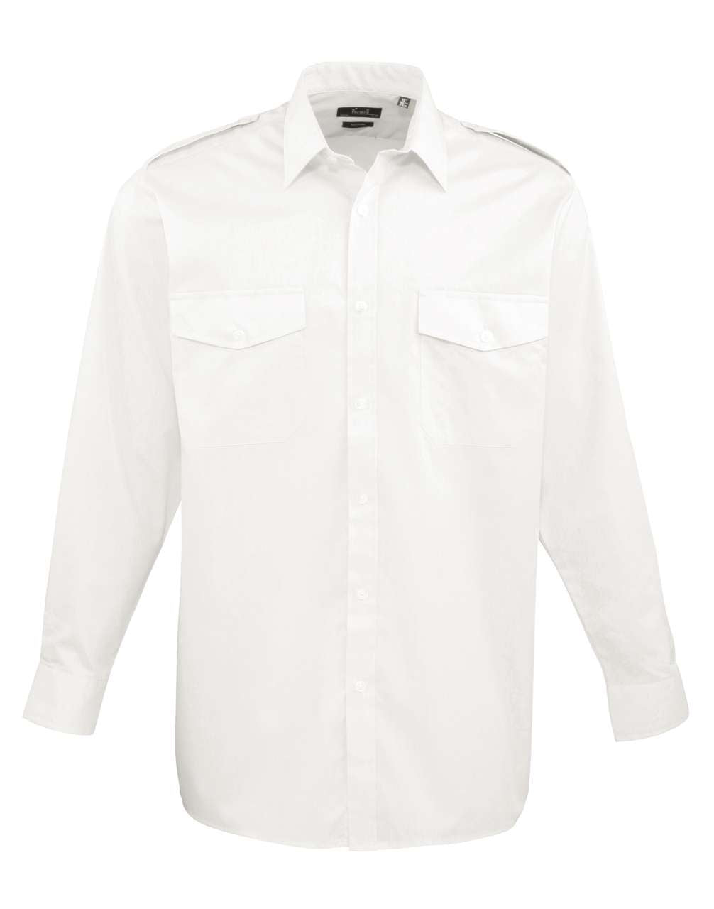 MEN’S LONG SLEEVE PILOT SHIRT - White - Main