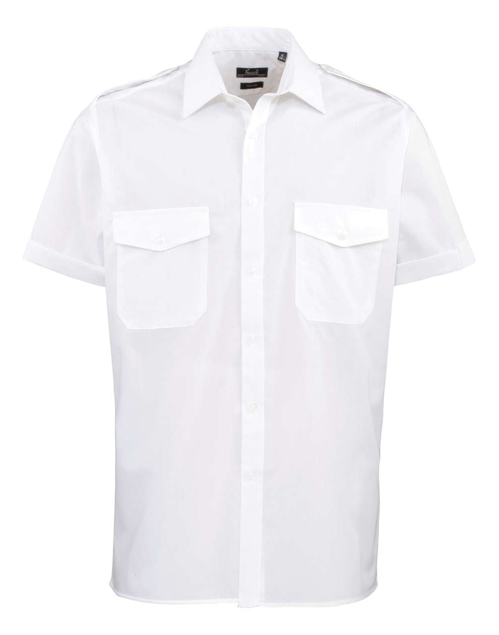 MEN’S SHORT SLEEVE PILOT SHIRT - White - Main