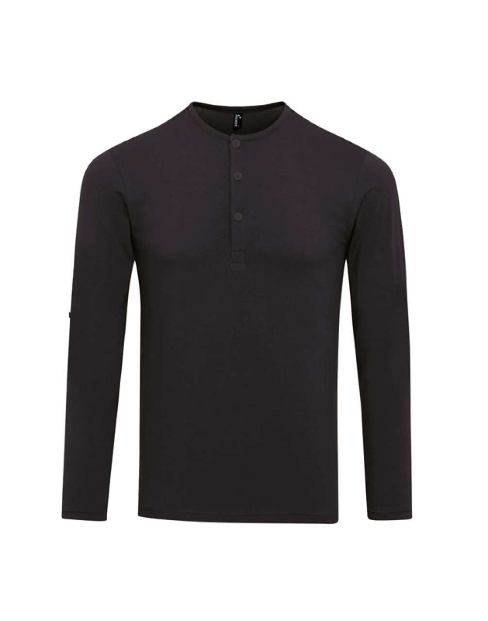 MEN'S LONG JOHN ROLL SLEEVE TEE - Black - Additional