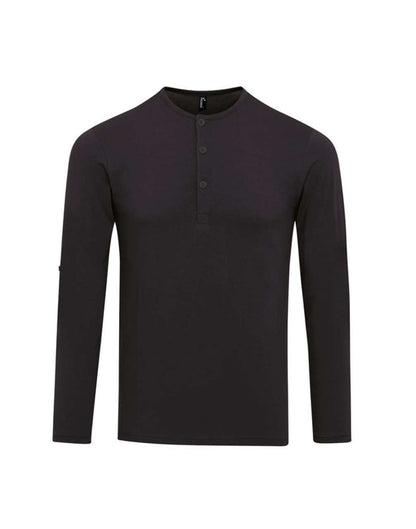 MEN'S LONG JOHN ROLL SLEEVE TEE - Black - Additional