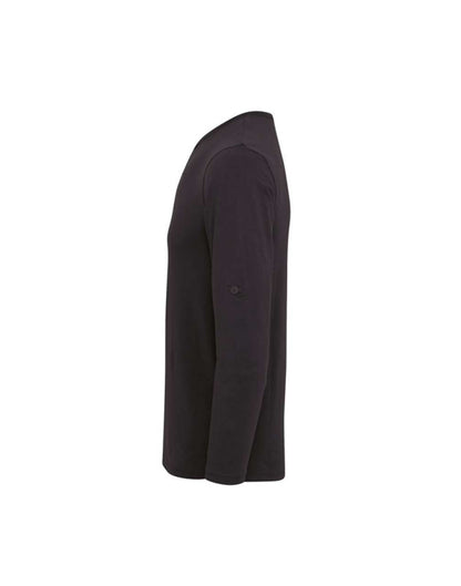MEN'S LONG JOHN ROLL SLEEVE TEE - Black - Additional