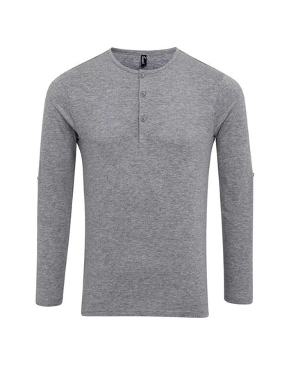 MEN'S LONG JOHN ROLL SLEEVE TEE - Grey Marl - Additional