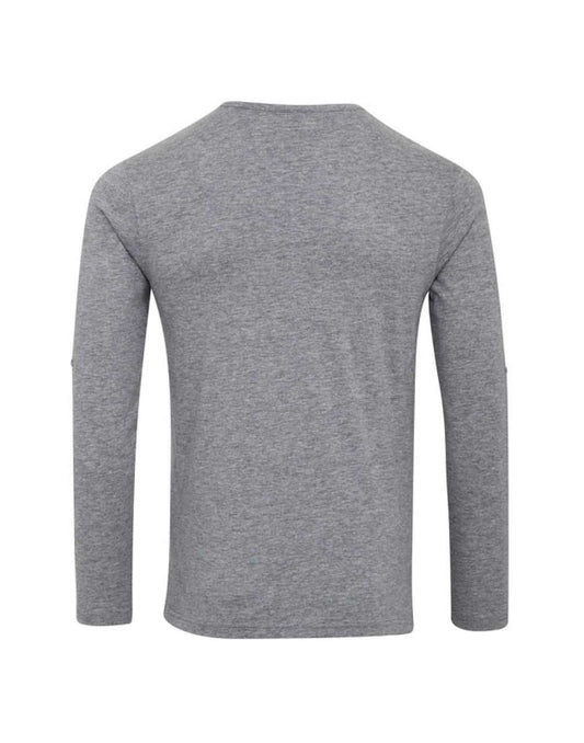 MEN'S LONG JOHN ROLL SLEEVE TEE - Grey Marl - Main