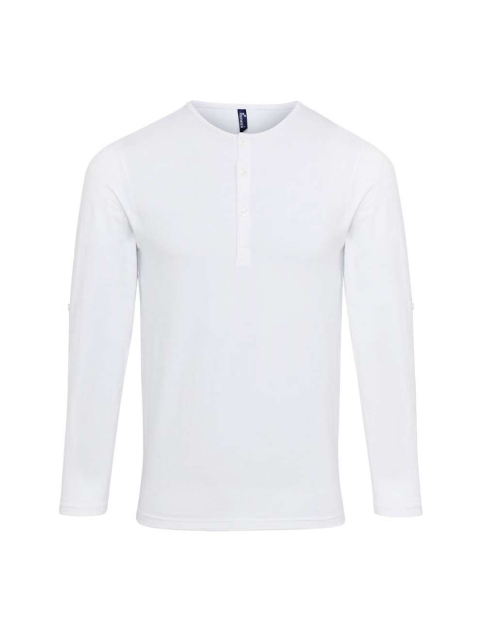 MEN'S LONG JOHN ROLL SLEEVE TEE - White - Additional