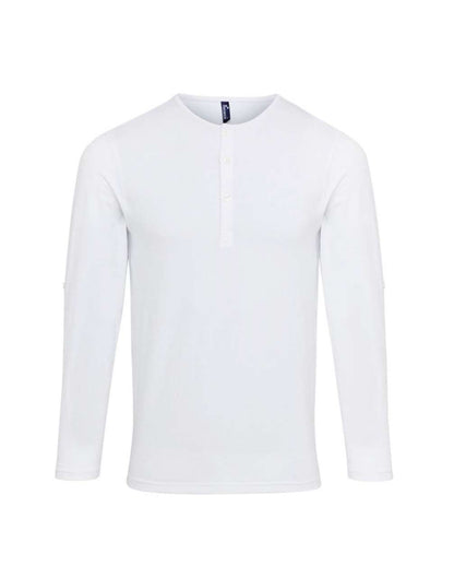 MEN'S LONG JOHN ROLL SLEEVE TEE - White - Additional
