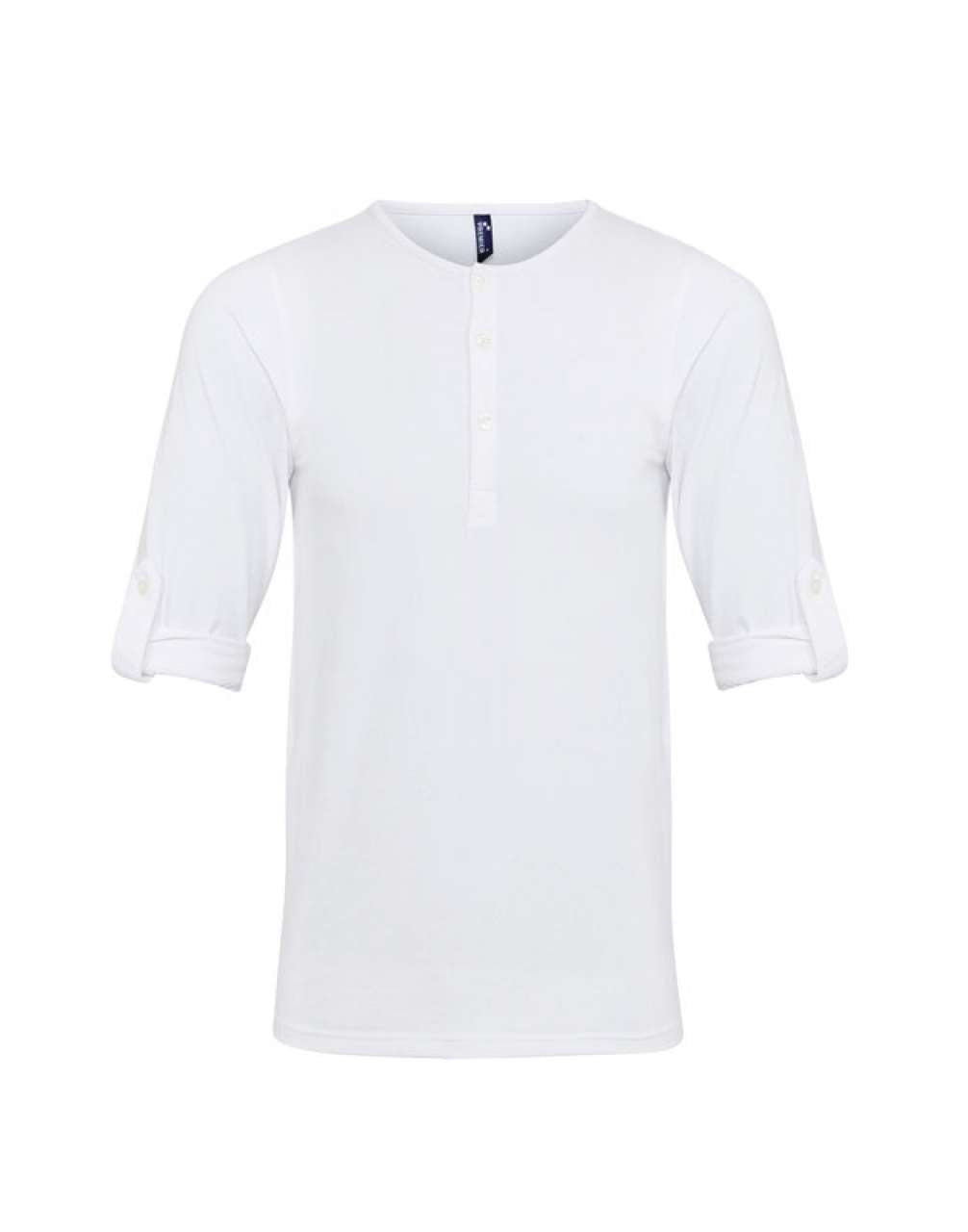 MEN'S LONG JOHN ROLL SLEEVE TEE - White - Additional
