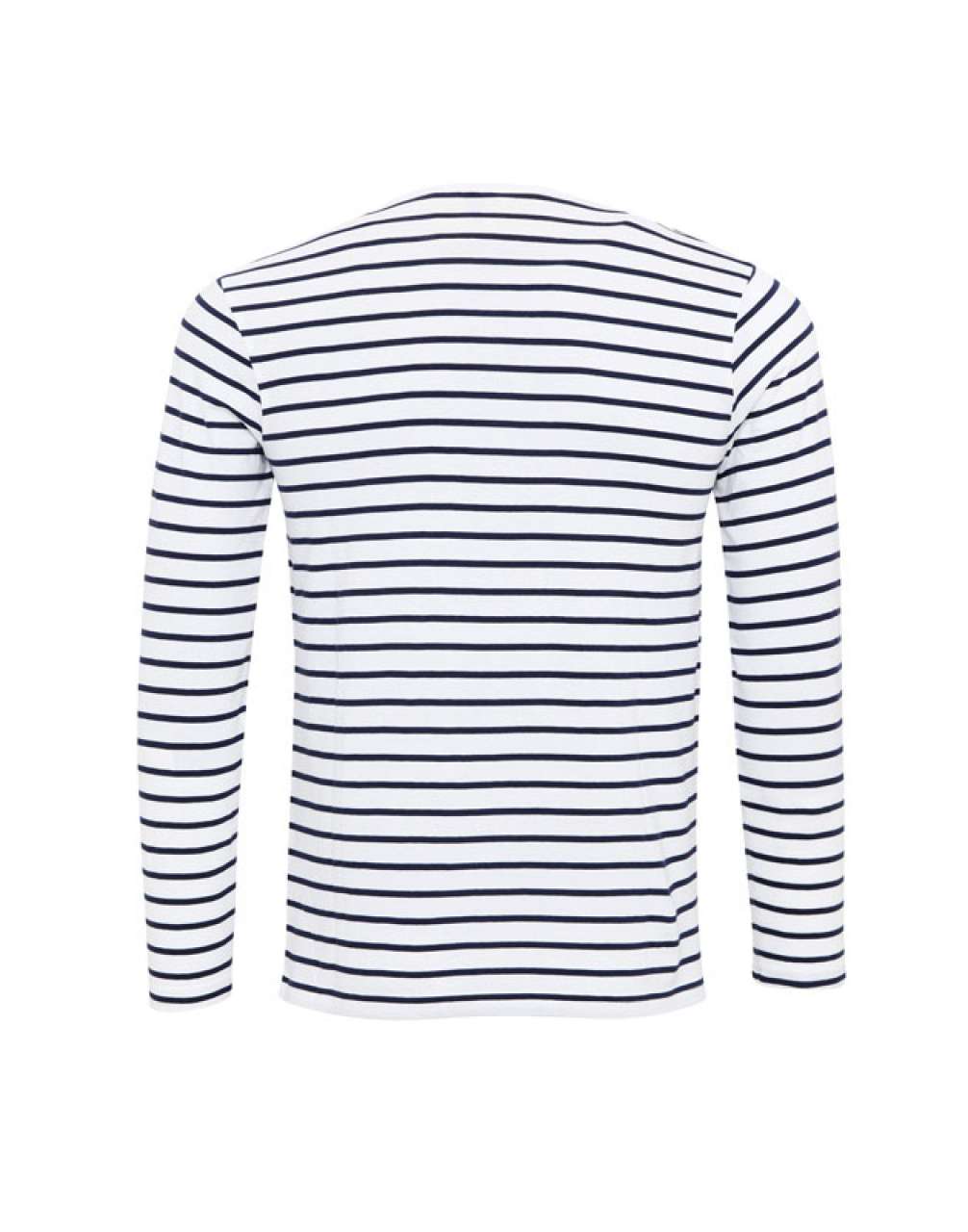 MEN'S LONG JOHN ROLL SLEEVE TEE - White/Navy - Main