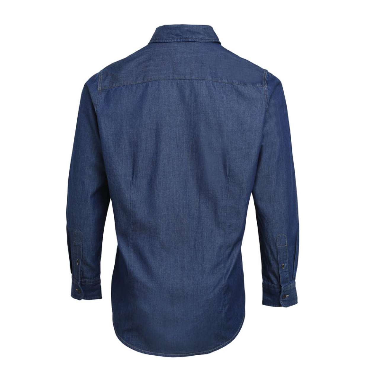 MEN’S JEANS STITCH DENIM SHIRT - Indigo Denim - Additional