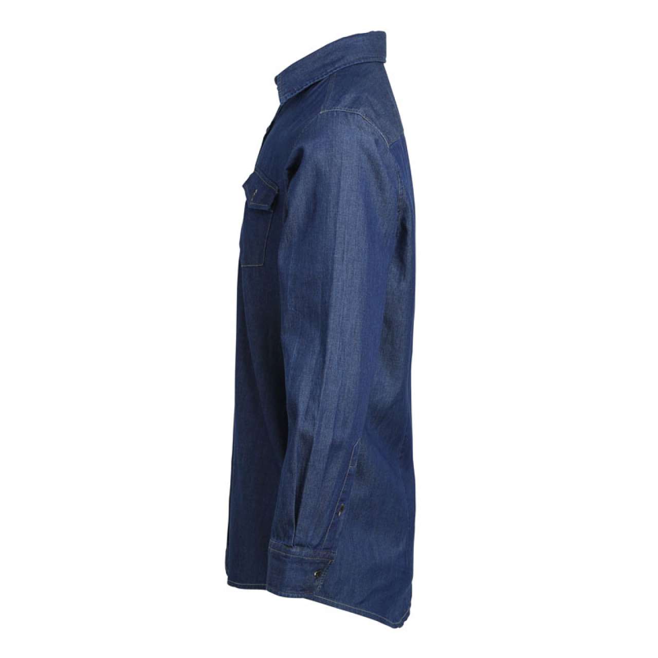 MEN’S JEANS STITCH DENIM SHIRT - Indigo Denim - Additional