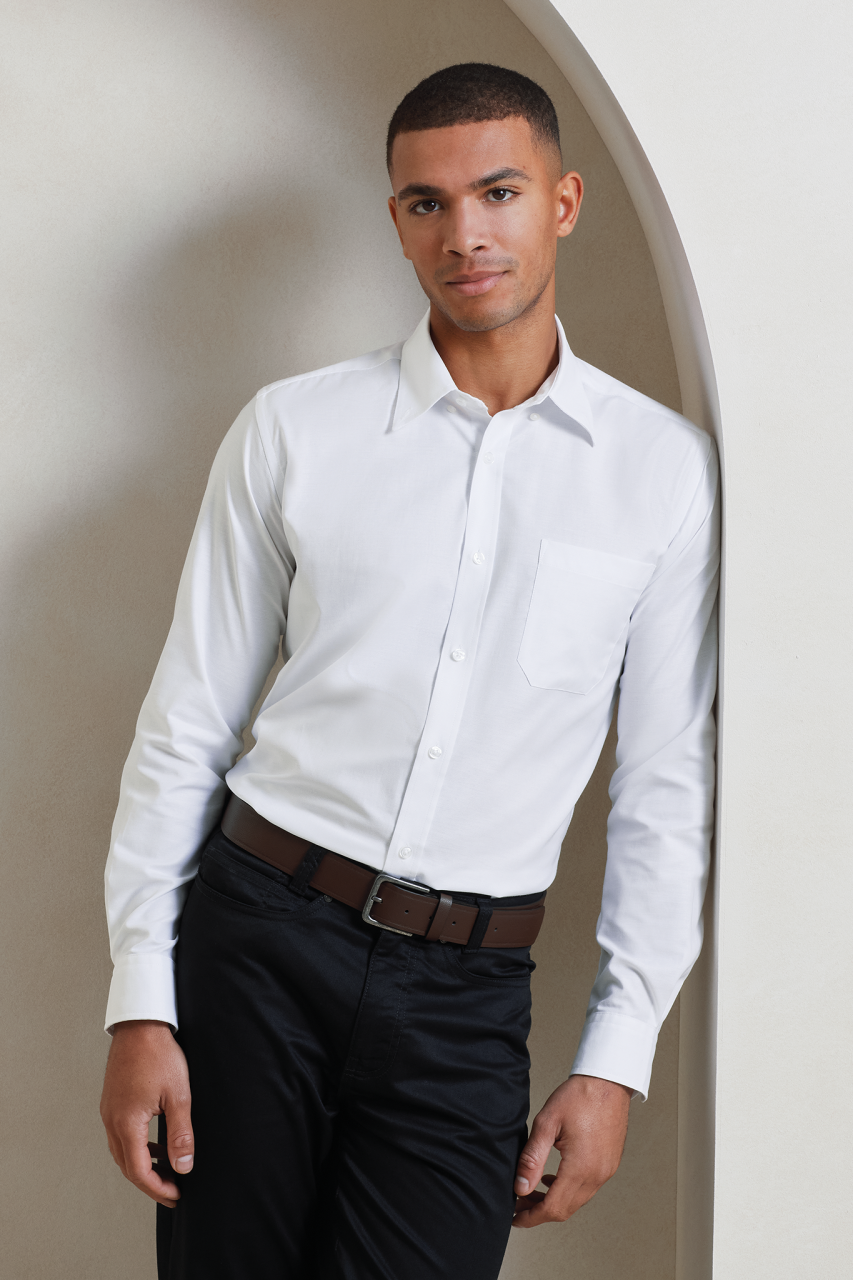 MEN’S LONG SLEEVE SIGNATURE OXFORD SHIRT - Light Blue - Additional