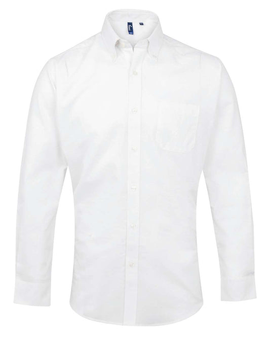 MEN’S LONG SLEEVE SIGNATURE OXFORD SHIRT - White - Main