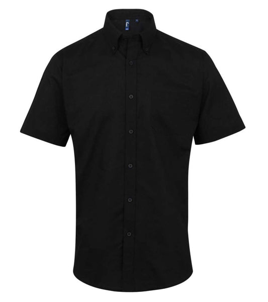 MEN’S SHORT SLEEVE SIGNATURE OXFORD SHIRT - Black - Main