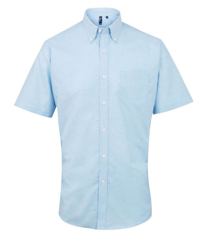 MEN’S SHORT SLEEVE SIGNATURE OXFORD SHIRT - Light Blue - Main