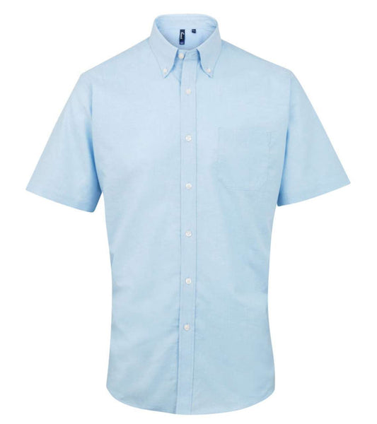 MEN’S SHORT SLEEVE SIGNATURE OXFORD SHIRT - Light Blue - Main