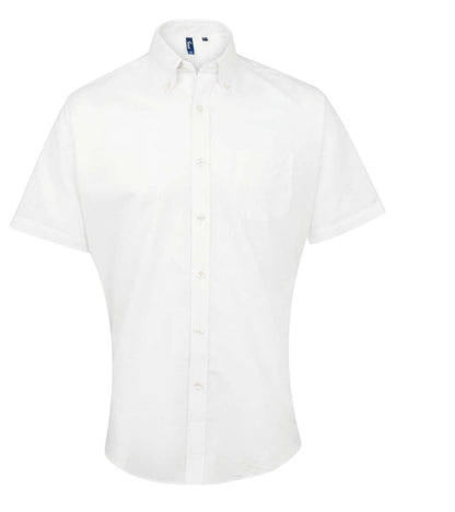 MEN’S SHORT SLEEVE SIGNATURE OXFORD SHIRT - White - Main