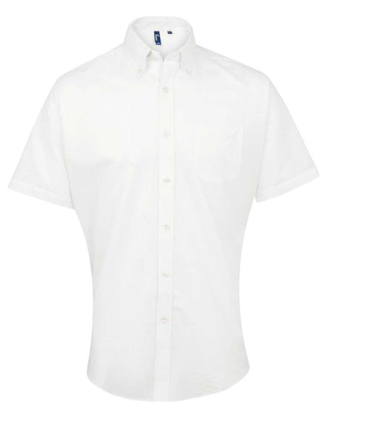 MEN’S SHORT SLEEVE SIGNATURE OXFORD SHIRT - White - Main