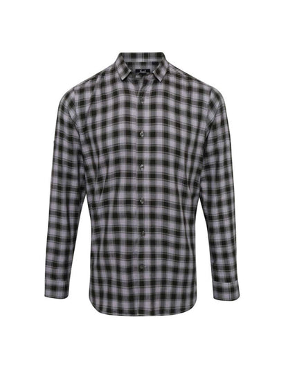 'MULLIGAN' CHECK - MEN'S LONG SLEEVE COTTON SHIRT - Steel/Black - Additional