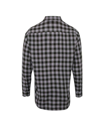 'MULLIGAN' CHECK - MEN'S LONG SLEEVE COTTON SHIRT - Steel/Black - Main