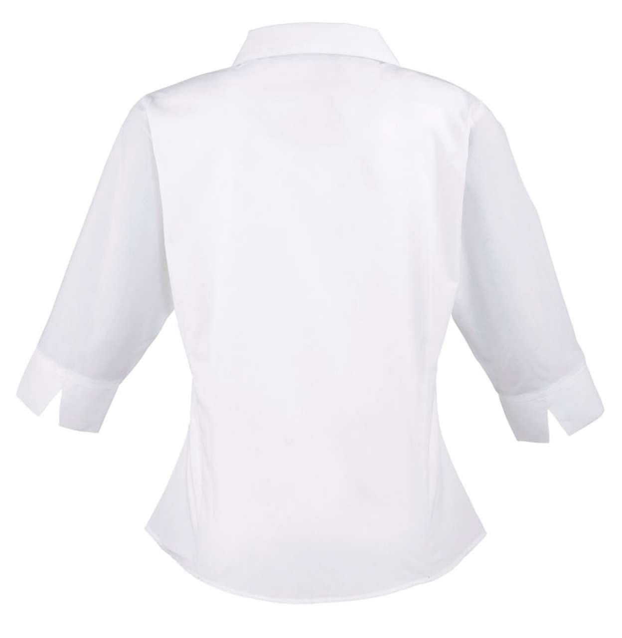WOMEN'S POPLIN 3/4 SLEEVE BLOUSE - White - Main