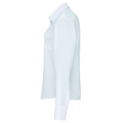 WOMEN'S LONG SLEEVE PILOT SHIRT - White - Additional