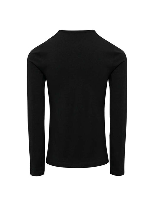 WOMEN'S LONG JOHN ROLL SLEEVE TEE - Black - Main