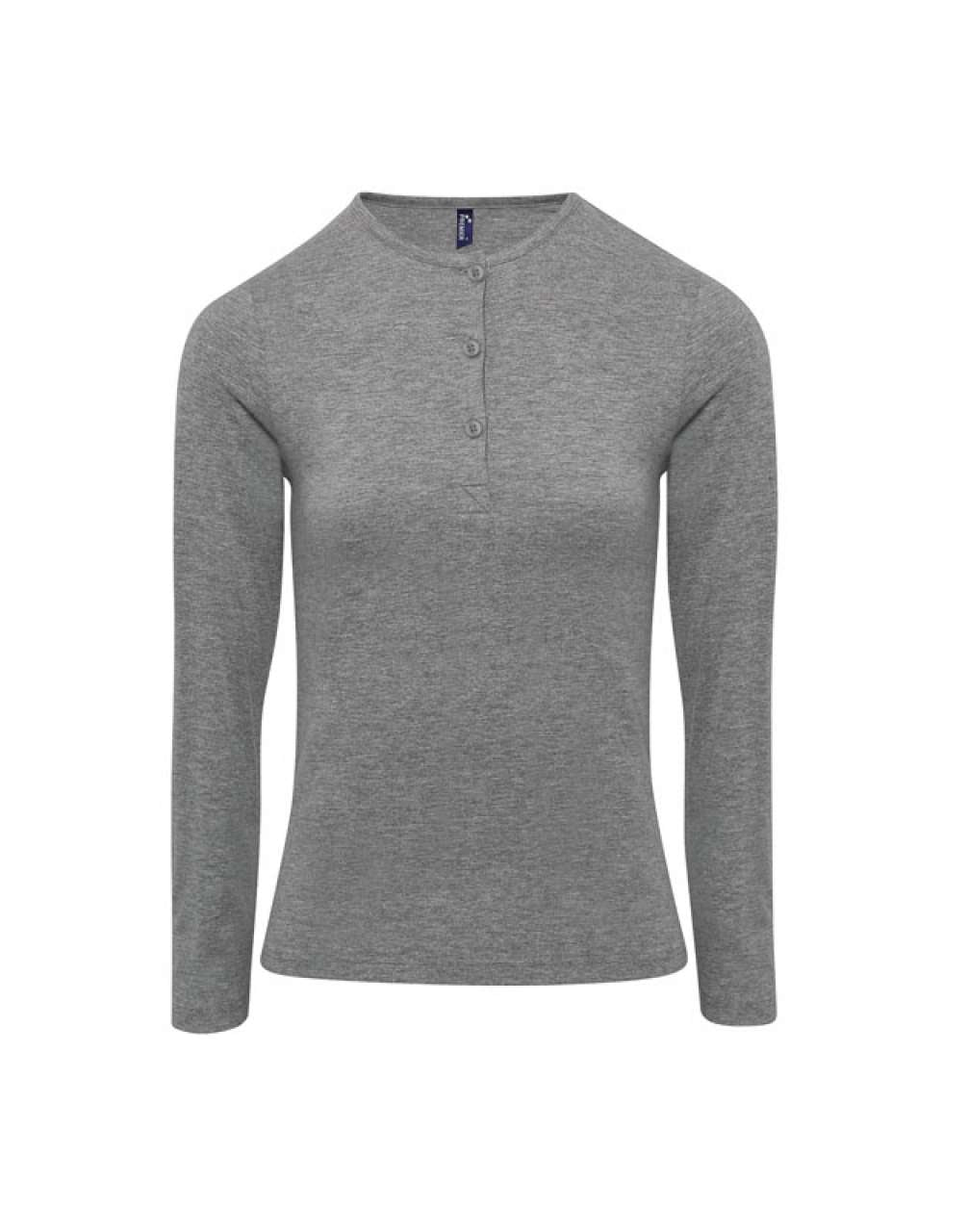 WOMEN'S LONG JOHN ROLL SLEEVE TEE - Grey Marl - Additional