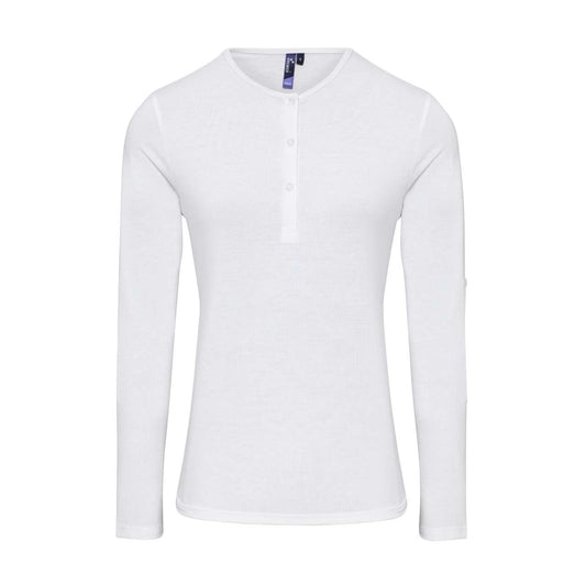 WOMEN'S LONG JOHN ROLL SLEEVE TEE - White - Main