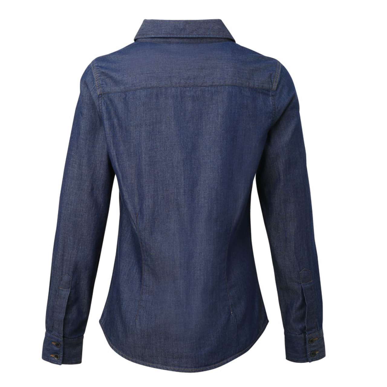 WOMEN'S JEANS STITCH DENIM SHIRT - Indigo Denim - Additional
