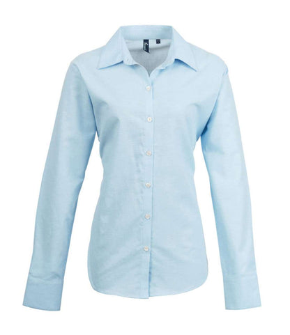 WOMEN'S LONG SLEEVE SIGNATURE OXFORD BLOUSE - Light Blue - Main