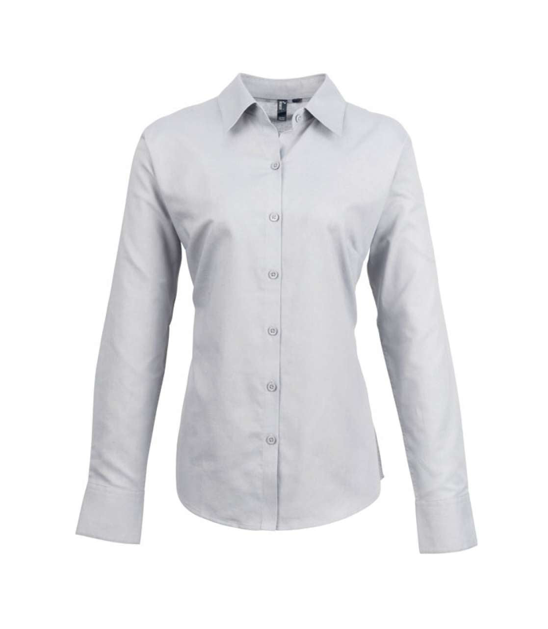 WOMEN'S LONG SLEEVE SIGNATURE OXFORD BLOUSE - Silver - Main