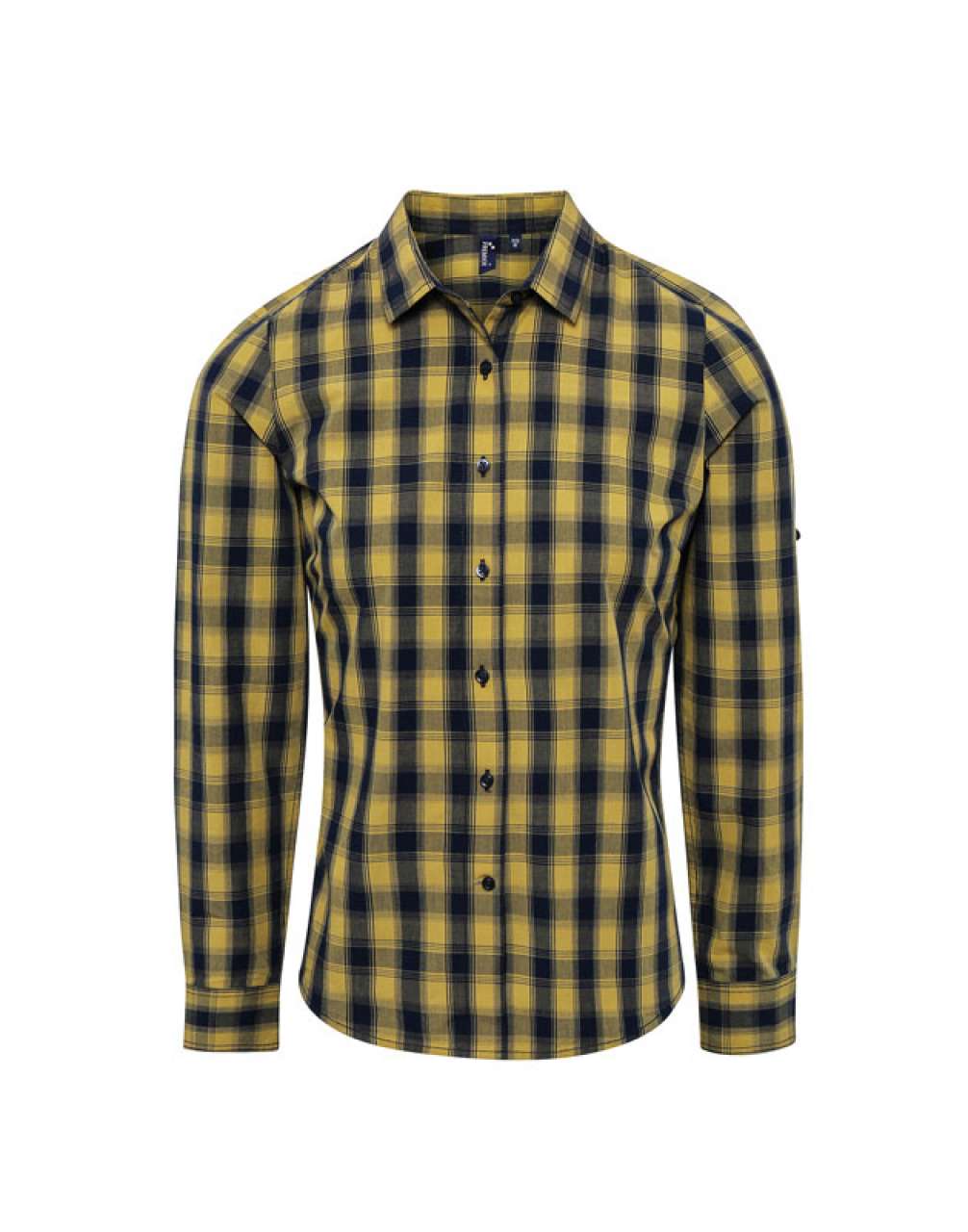 'MULLIGAN' CHECK - WOMEN'S LONG SLEEVE COTTON SHIRT - Camel/Navy - Additional