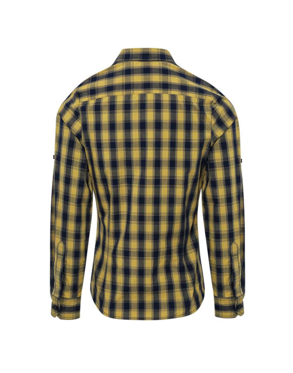 'MULLIGAN' CHECK - WOMEN'S LONG SLEEVE COTTON SHIRT - Camel/Navy - Main