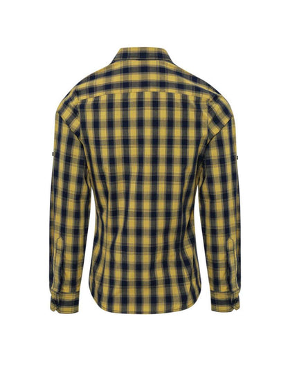 'MULLIGAN' CHECK - WOMEN'S LONG SLEEVE COTTON SHIRT - Camel/Navy - Main