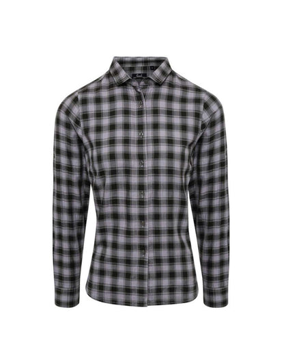 'MULLIGAN' CHECK - WOMEN'S LONG SLEEVE COTTON SHIRT - Steel/Black - Additional