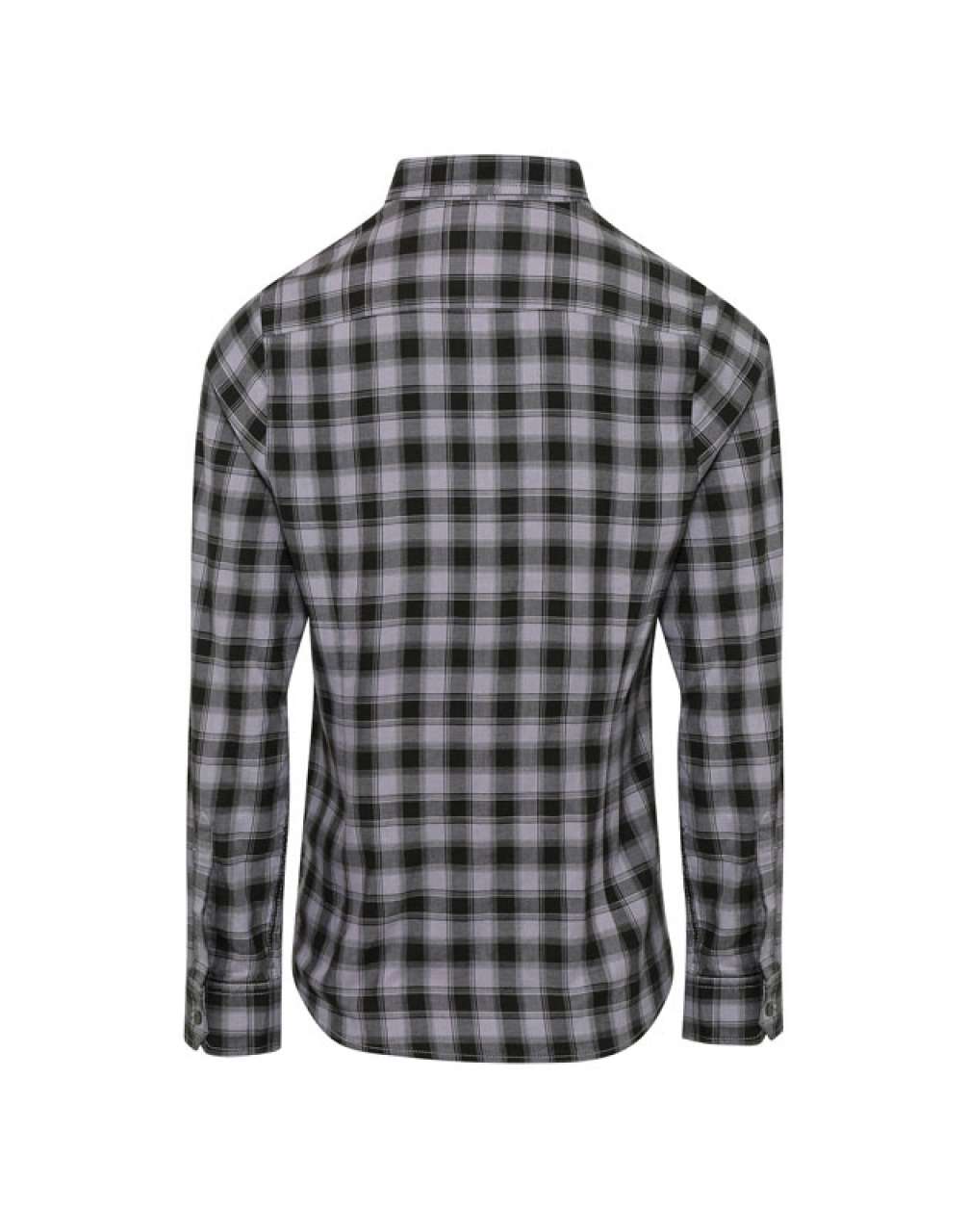 'MULLIGAN' CHECK - WOMEN'S LONG SLEEVE COTTON SHIRT - Steel/Black - Main