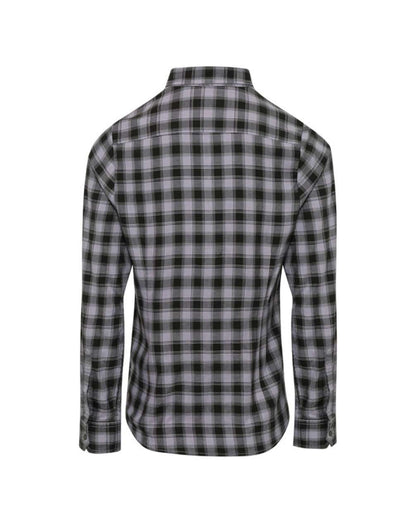 'MULLIGAN' CHECK - WOMEN'S LONG SLEEVE COTTON SHIRT - Steel/Black - Main