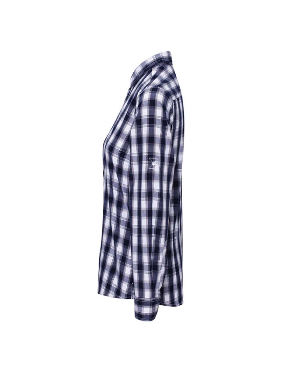 'MULLIGAN' CHECK - WOMEN'S LONG SLEEVE COTTON SHIRT - White/Navy - Additional