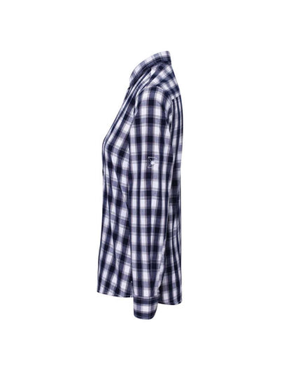 'MULLIGAN' CHECK - WOMEN'S LONG SLEEVE COTTON SHIRT - White/Navy - Additional