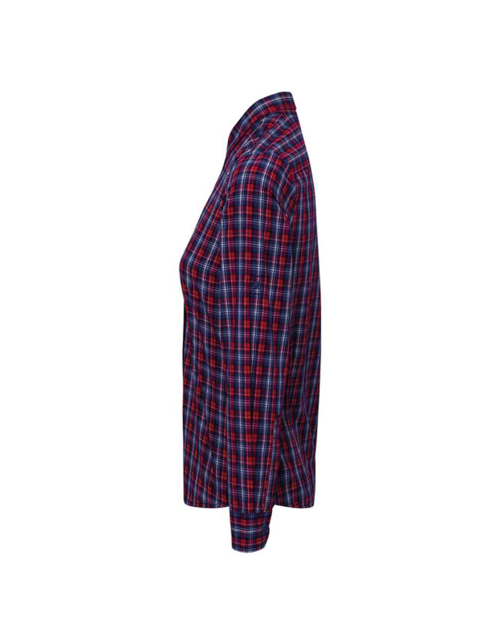 'SIDEHILL' CHECK - WOMEN'S LONG SLEEVE COTTON SHIRT - Navy/Red - Additional