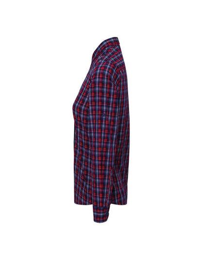 'SIDEHILL' CHECK - WOMEN'S LONG SLEEVE COTTON SHIRT - Navy/Red - Additional