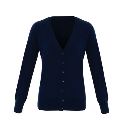 'ESSENTIAL' ACRYLIC WOMEN'S CARDIGAN - Navy - colorimageurl