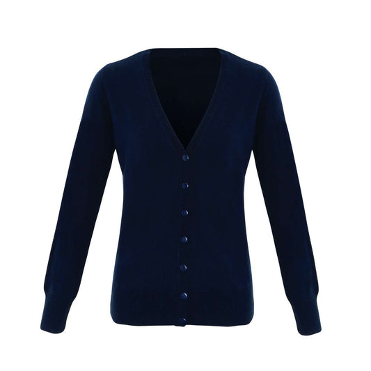 'ESSENTIAL' ACRYLIC WOMEN'S CARDIGAN - Navy - colorimageurl