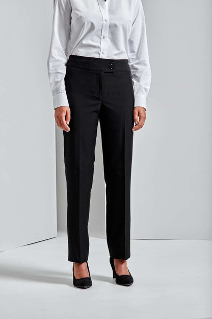 LADIES' 'IRIS' STRAIGHT LEG TROUSERS - Black - Additional