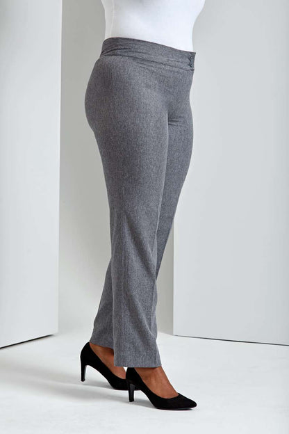LADIES' 'IRIS' STRAIGHT LEG TROUSERS - Black - Additional