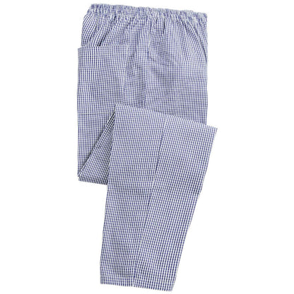 CHEF'S PULL-ON TROUSERS - Navy/White Check - Main