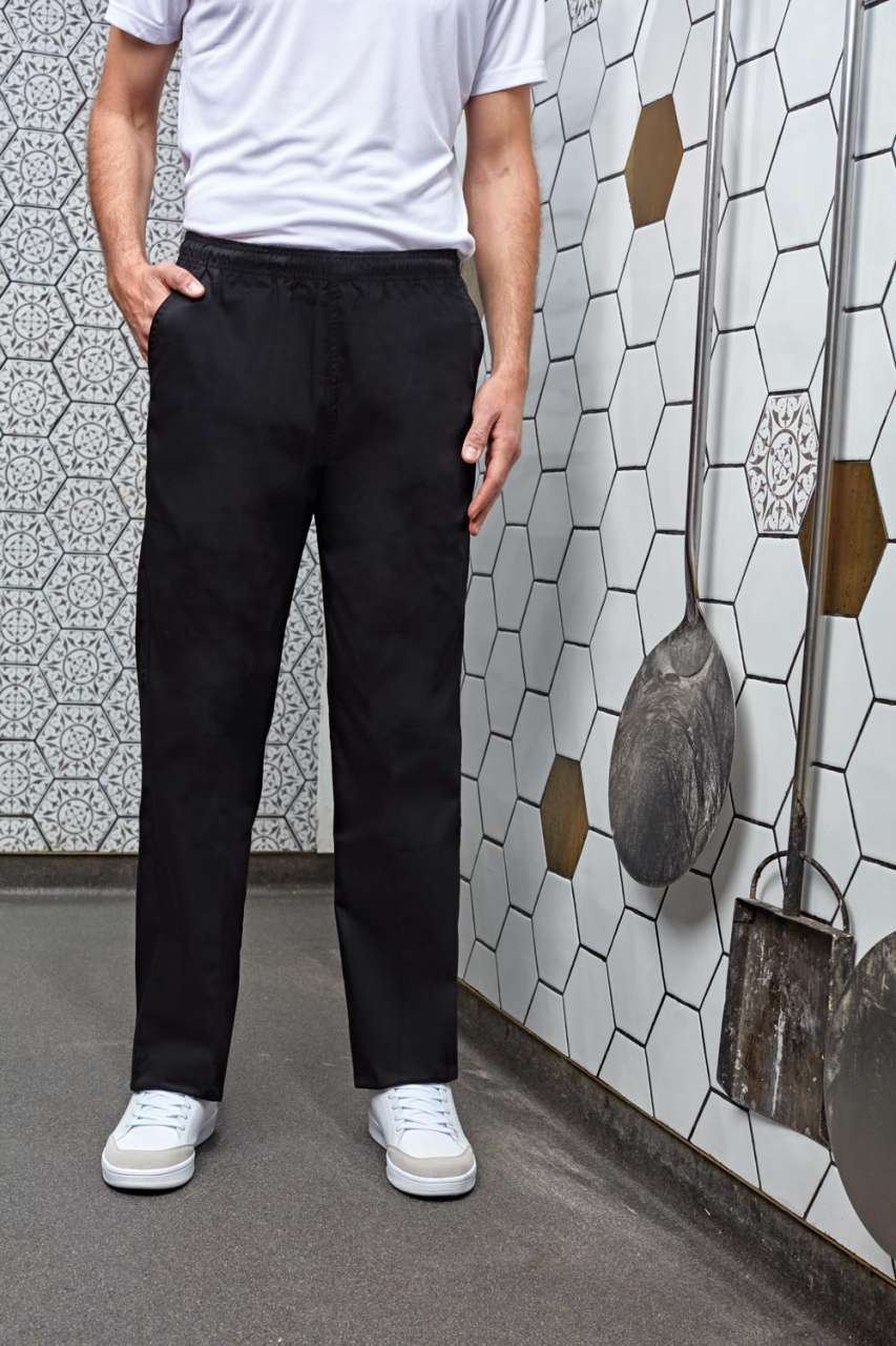 'ESSENTIAL' CHEF'S TROUSERS - Black - Additional
