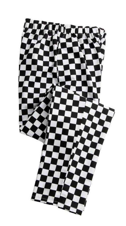 'ESSENTIAL' CHEF'S TROUSERS - Black/White Check - Main